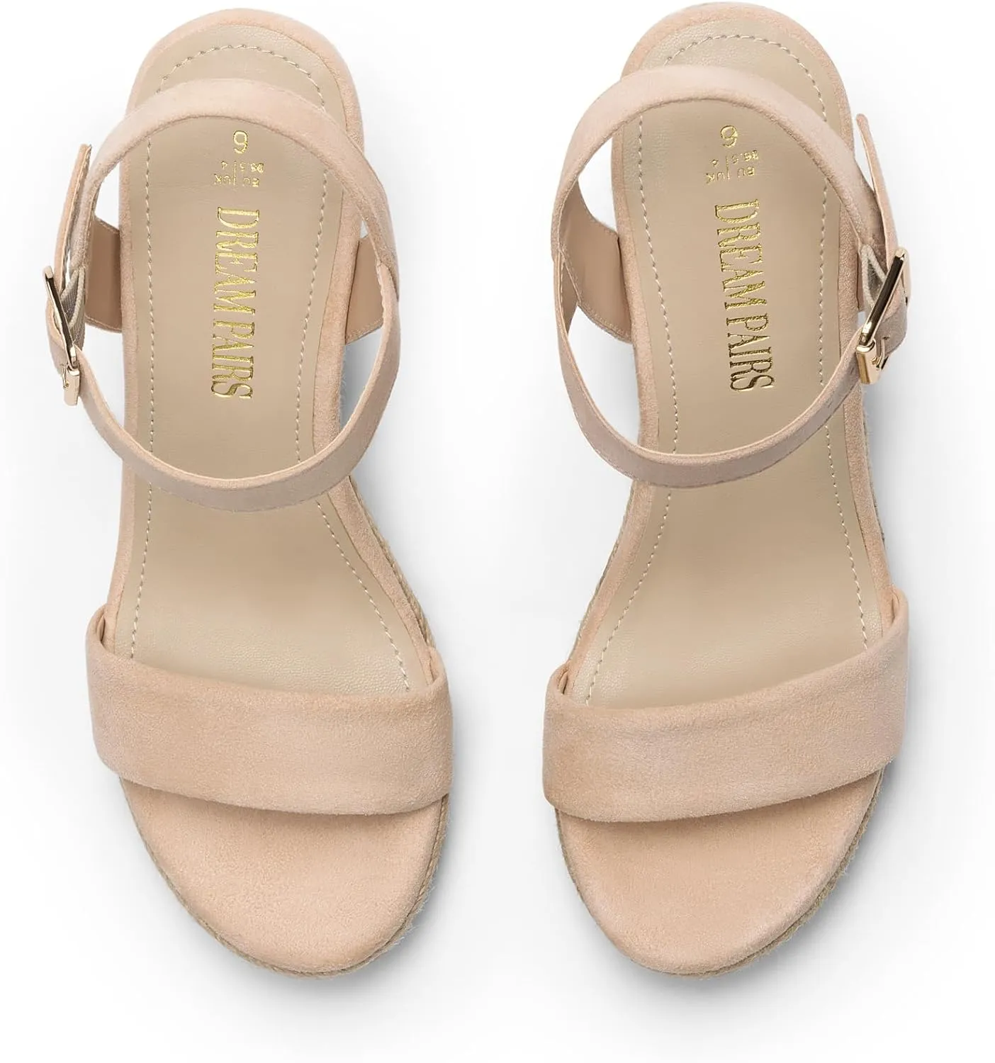 DREAM PAIRS Women's Platform Wedges Sandals, Comfortable Open Toe Espadrilles Sandals Dressy Buckle Ankle Strap Summer Shoes