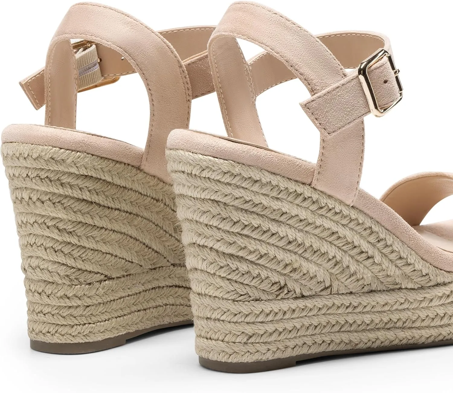 DREAM PAIRS Women's Platform Wedges Sandals, Comfortable Open Toe Espadrilles Sandals Dressy Buckle Ankle Strap Summer Shoes