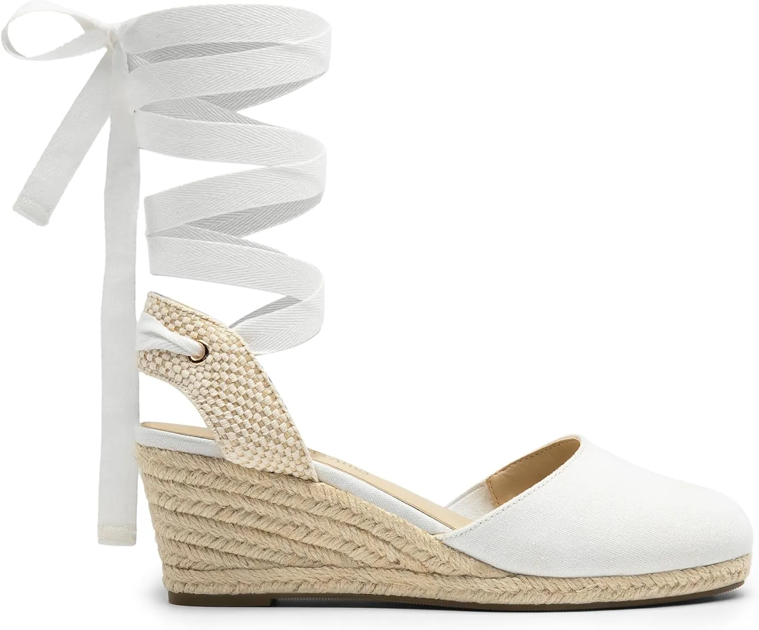 DREAM PAIRS Women's Wedge Sandals Platform Close Toe Espadrilles Strappy Lace Up Sandals Cute Fashion Comfortable Dressy Beach Vocation Summer Shoes