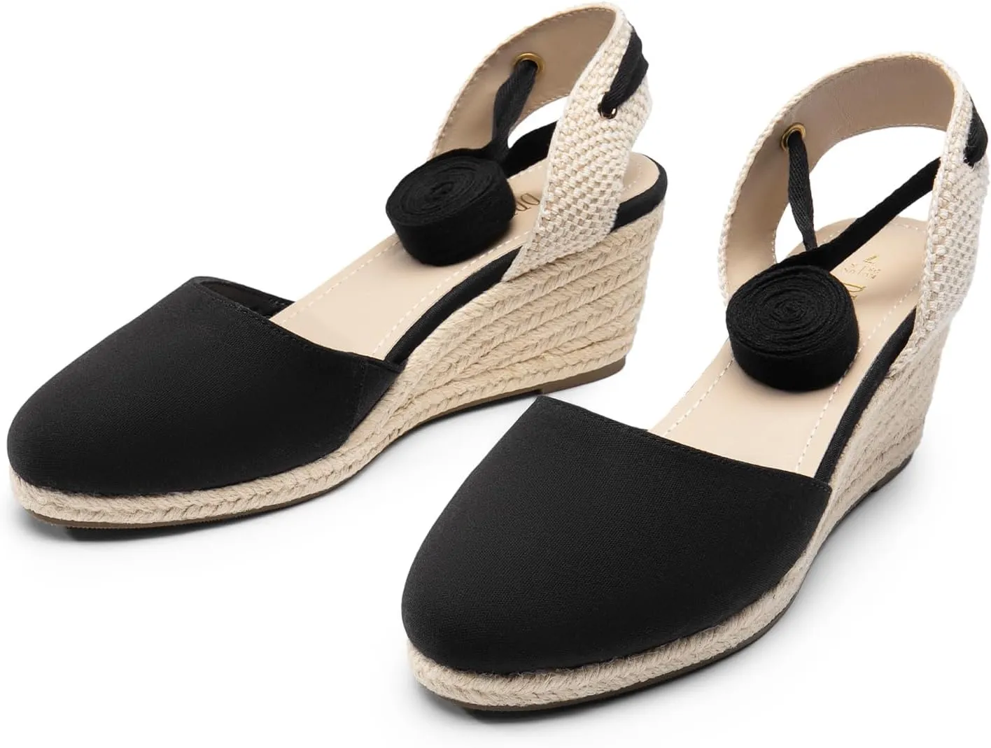 DREAM PAIRS Women's Wedge Sandals Platform Close Toe Espadrilles Strappy Lace Up Sandals Cute Fashion Comfortable Dressy Beach Vocation Summer Shoes