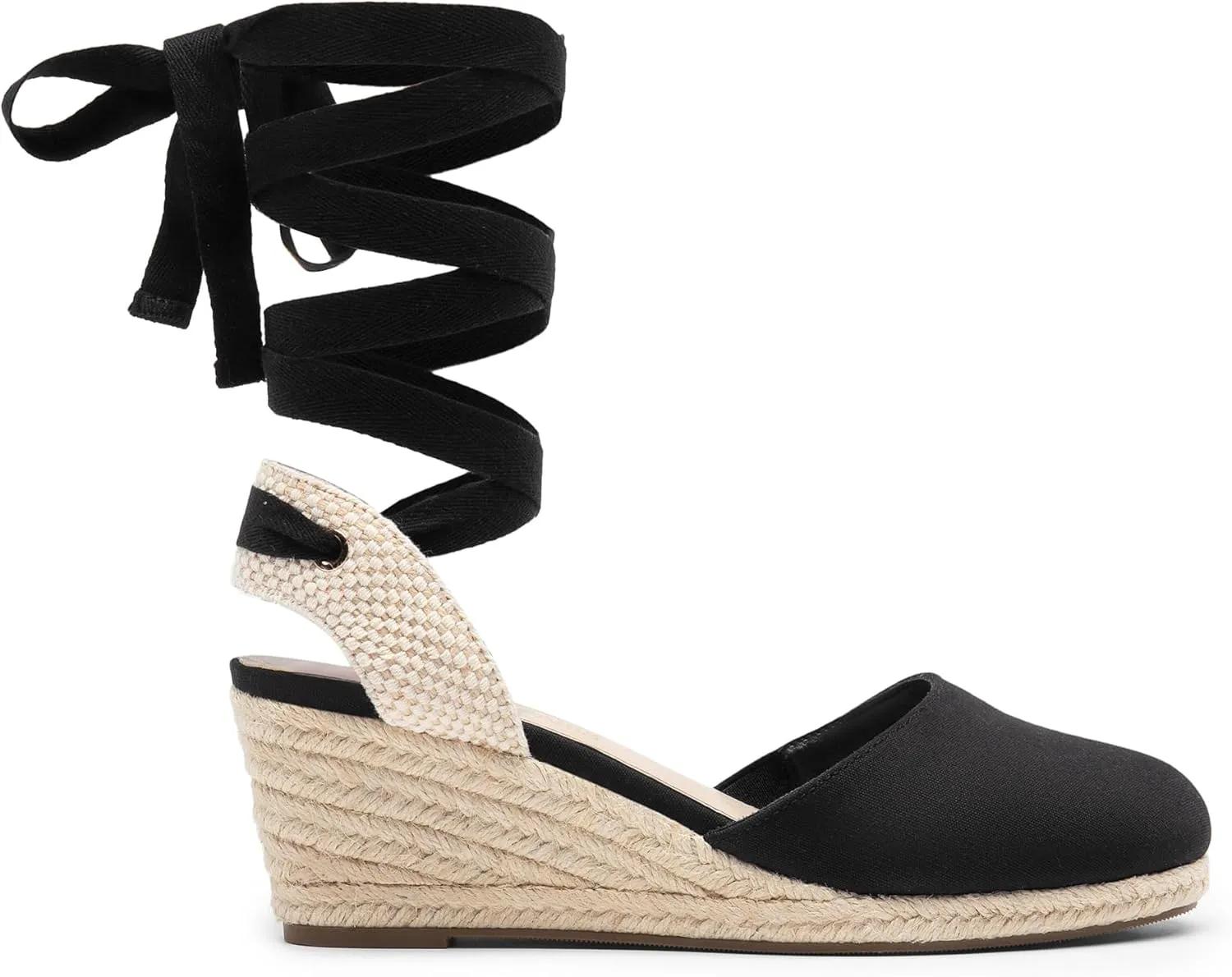 DREAM PAIRS Women's Wedge Sandals Platform Close Toe Espadrilles Strappy Lace Up Sandals Cute Fashion Comfortable Dressy Beach Vocation Summer Shoes
