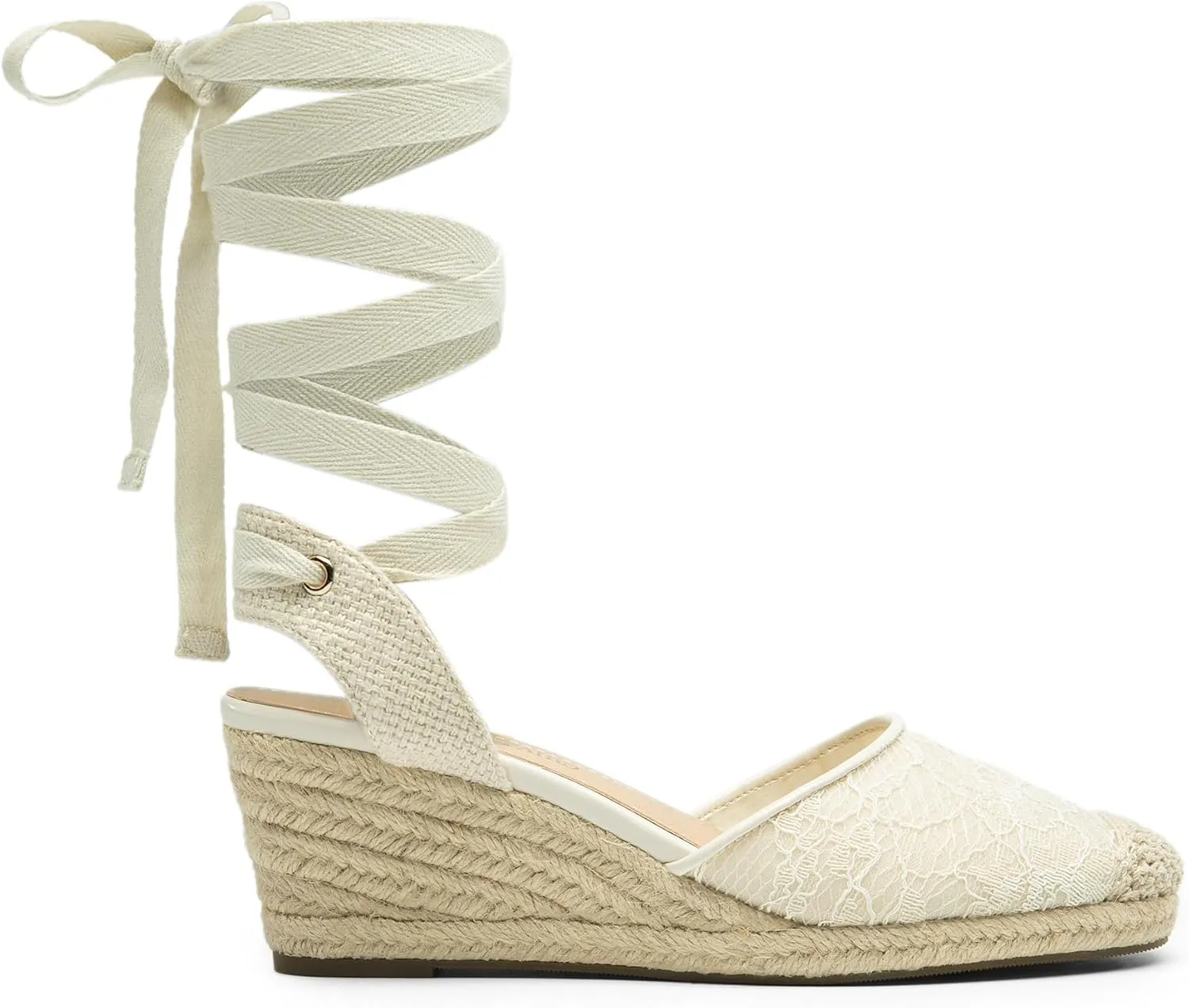 DREAM PAIRS Women's Wedge Sandals Platform Close Toe Espadrilles Strappy Lace Up Sandals Cute Fashion Comfortable Dressy Beach Vocation Summer Shoes