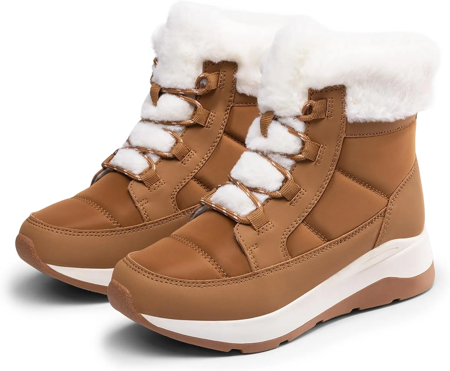 DREAM PAIRS Women's Winter Snow Boots, Faux Fur Waterproof Ankle Booties, Zaylee Ladies Comfortable Short Boots Outdoor