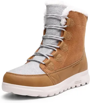 DREAM PAIRS Women's Winter Snow Boots Lace Up Warm Comfortable Faux Fur Lining Outdoor Ankle Booties