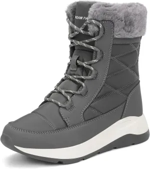 DREAM PAIRS Women's Winter Snow Boots Waterproof Lightweight Warm Faux Fur Lined Insulated Outdoor Ladies Mid-Calf Booties