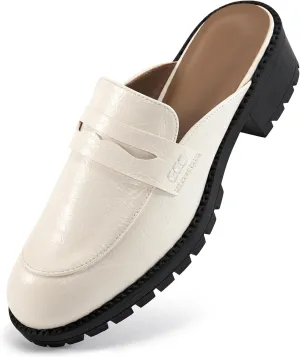 Ecetana Women Mules Comfortable Clogs Platform Chunky Slip on Backless Loafers Casual Walking Business Slide Shoes