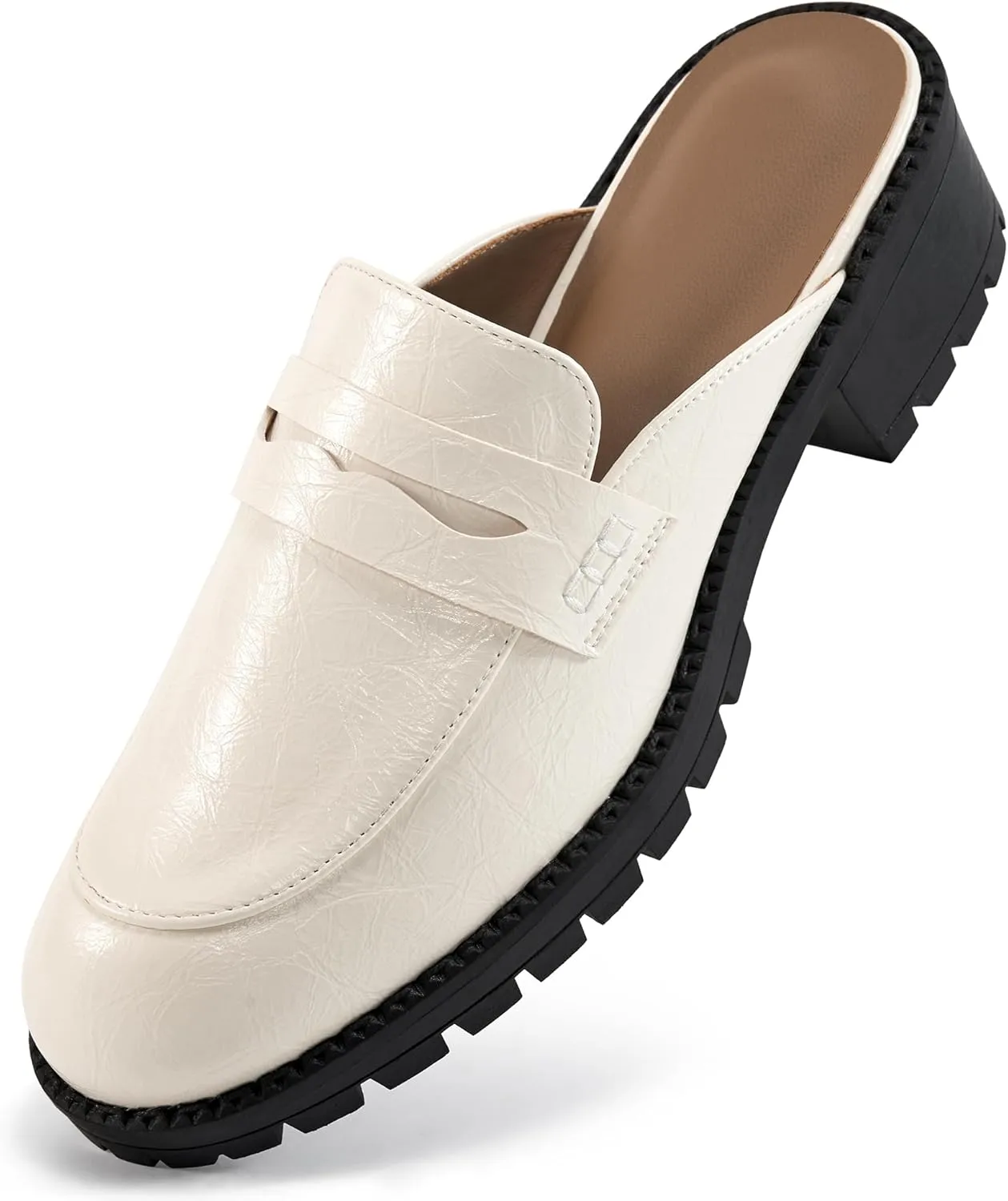 Ecetana Women Mules Comfortable Clogs Platform Chunky Slip on Backless Loafers Casual Walking Business Slide Shoes
