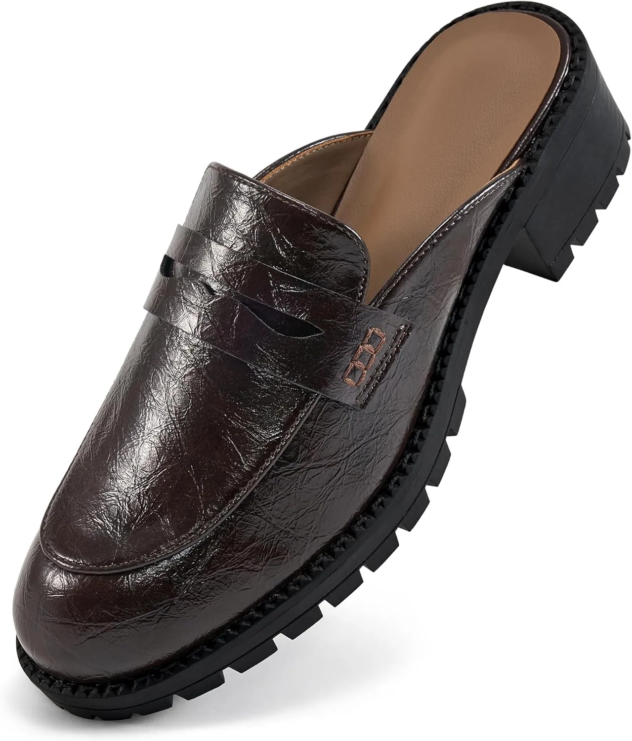 Ecetana Women Mules Comfortable Clogs Platform Chunky Slip on Backless Loafers Casual Walking Business Slide Shoes