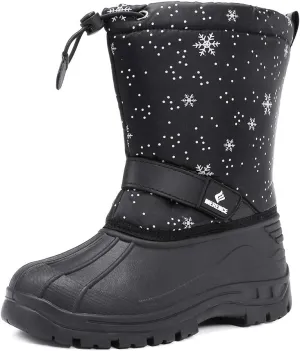 EQUICK Boys Girls Winter Boots Waterproof Lightweight Kid Snow Boots with Fur Outdoor (Toddler/Little Kid/Big Kid)