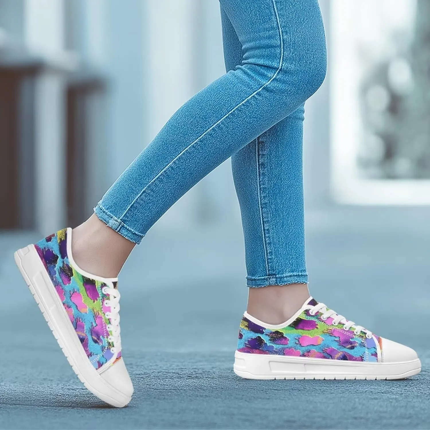 Fashion Sneakers for Women Lace up Memory Foam Insole and Non-Slip Womens Shoes Dressy Casual Spring Shoes