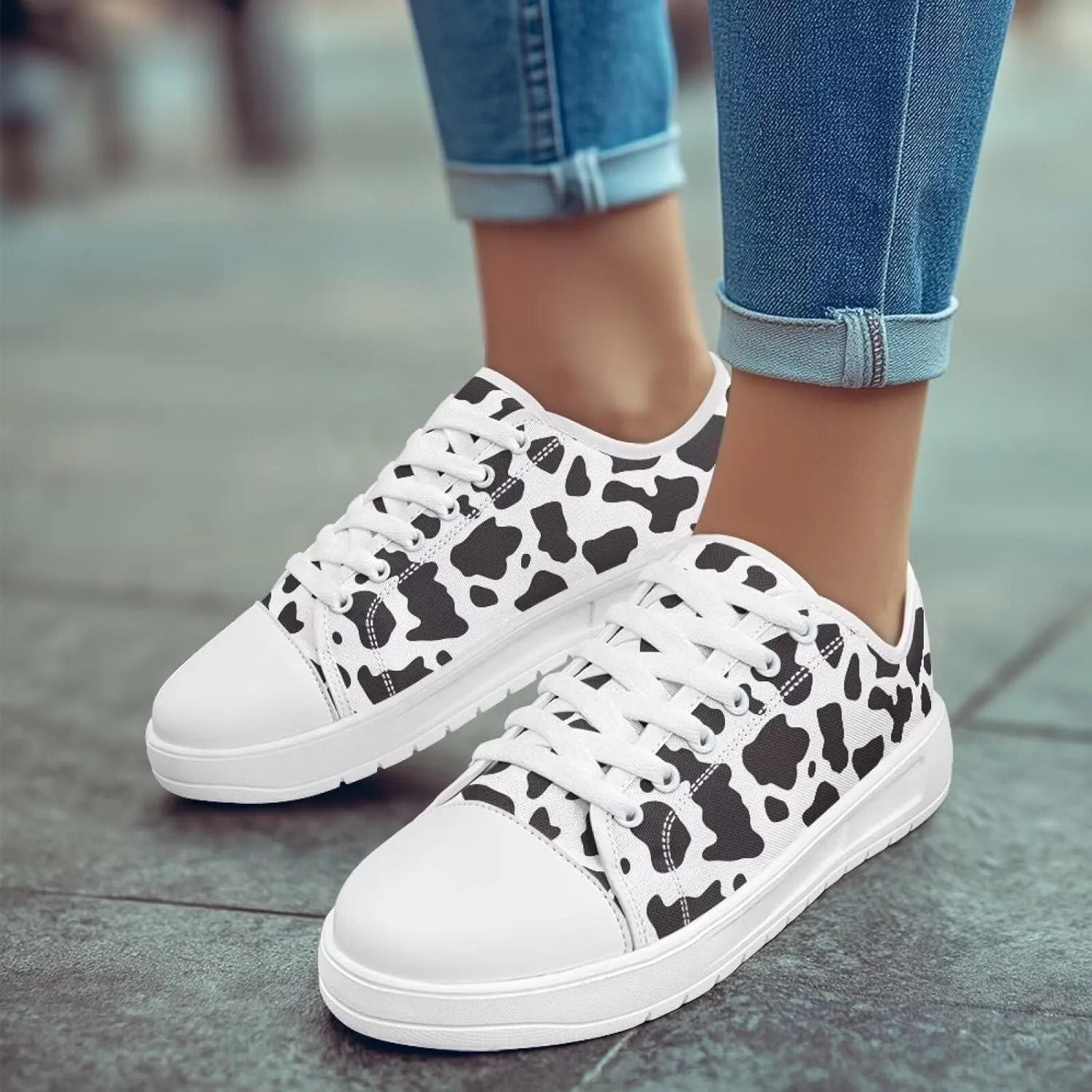 Fashion Sneakers for Women Lace up Memory Foam Insole and Non-Slip Womens Shoes Dressy Casual Spring Shoes