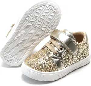 Felix & Flora Toddler/Little Kid Girls Running Shoes Sports Sneakers Princess Casual Glitter Shoes.