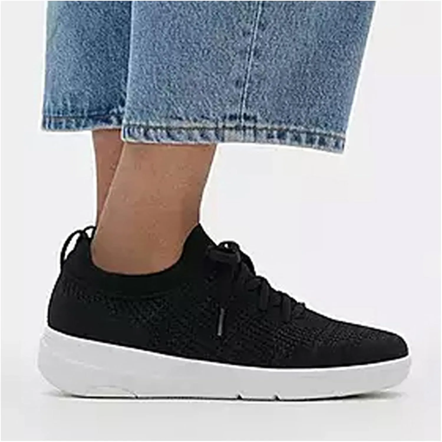 FitFlop Women's Super-q Knit Slip-on Laced Sneakers