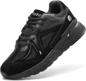 FitVille Extra Wide Walking Shoes for Men Wide Width Sneakers for Flat Feet Heel Pain Relief - Rebound Core