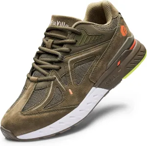 FitVille Extra Wide Walking Shoes for Men Wide Width Sneakers for Flat Feet Heel Pain Relief - Rebound Core