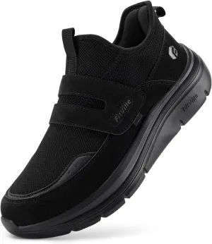 FitVille Men's Slip-on Shoes Wide Width Sneakers Hands Free Walking Shoes Gym Shoes for Men with Arch Support - Cloud Wanderer V5