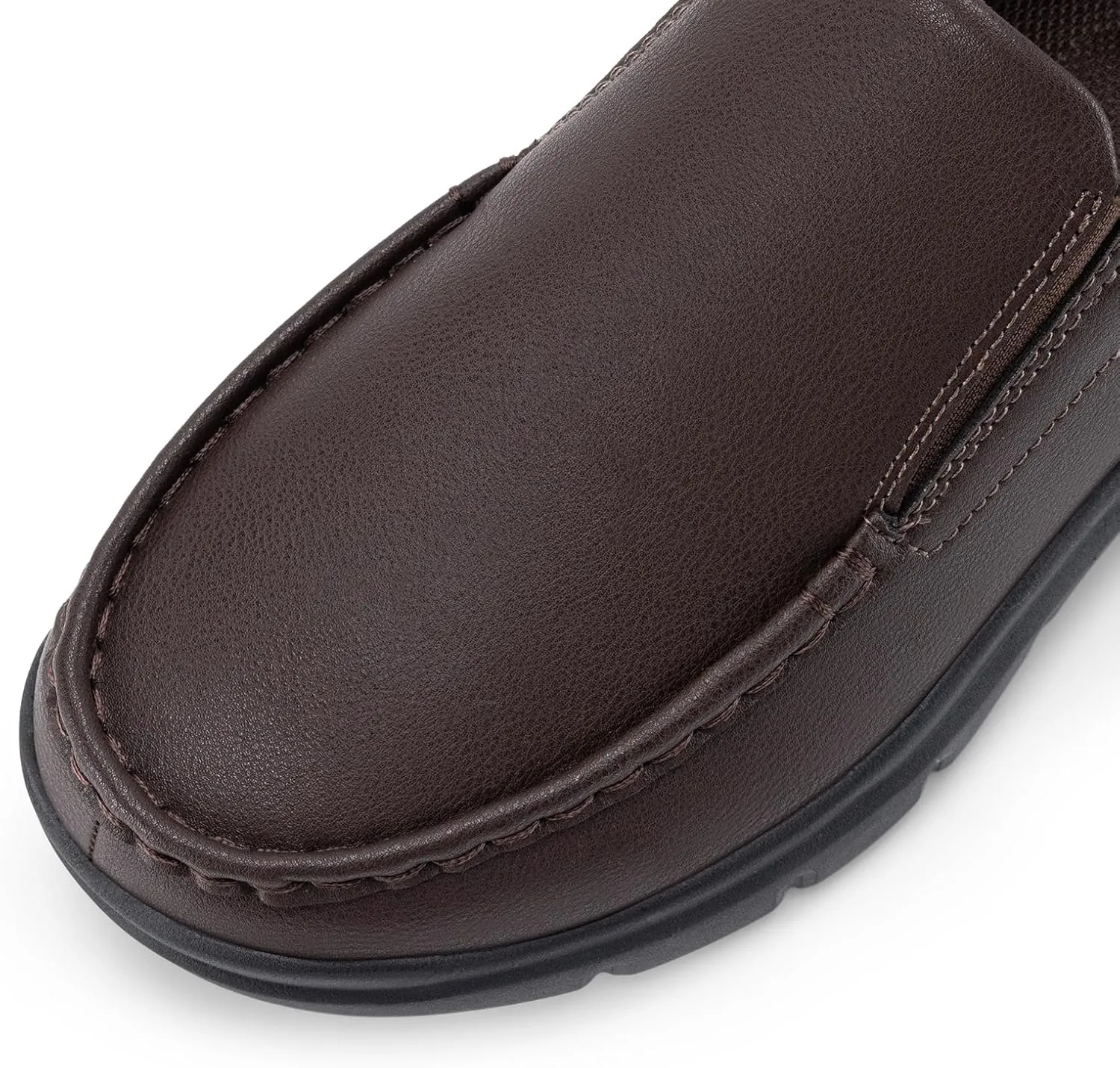 FitVille Wide Slip on Shoes for Men Black Dress Shoes Leather Loafers Business Casual Shoes, Comfortable Simple Shoes - EasyWalk V1