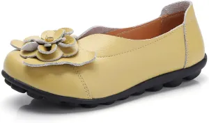 Flat Loafers for Women Comfortable Slip on Round Toe Slingback Soft Soles Moccasins with Flowers Walking Casual Dressy Lightweight Flat Shoes Nurse Driving Work Shoes Breathable Fashion Footwear