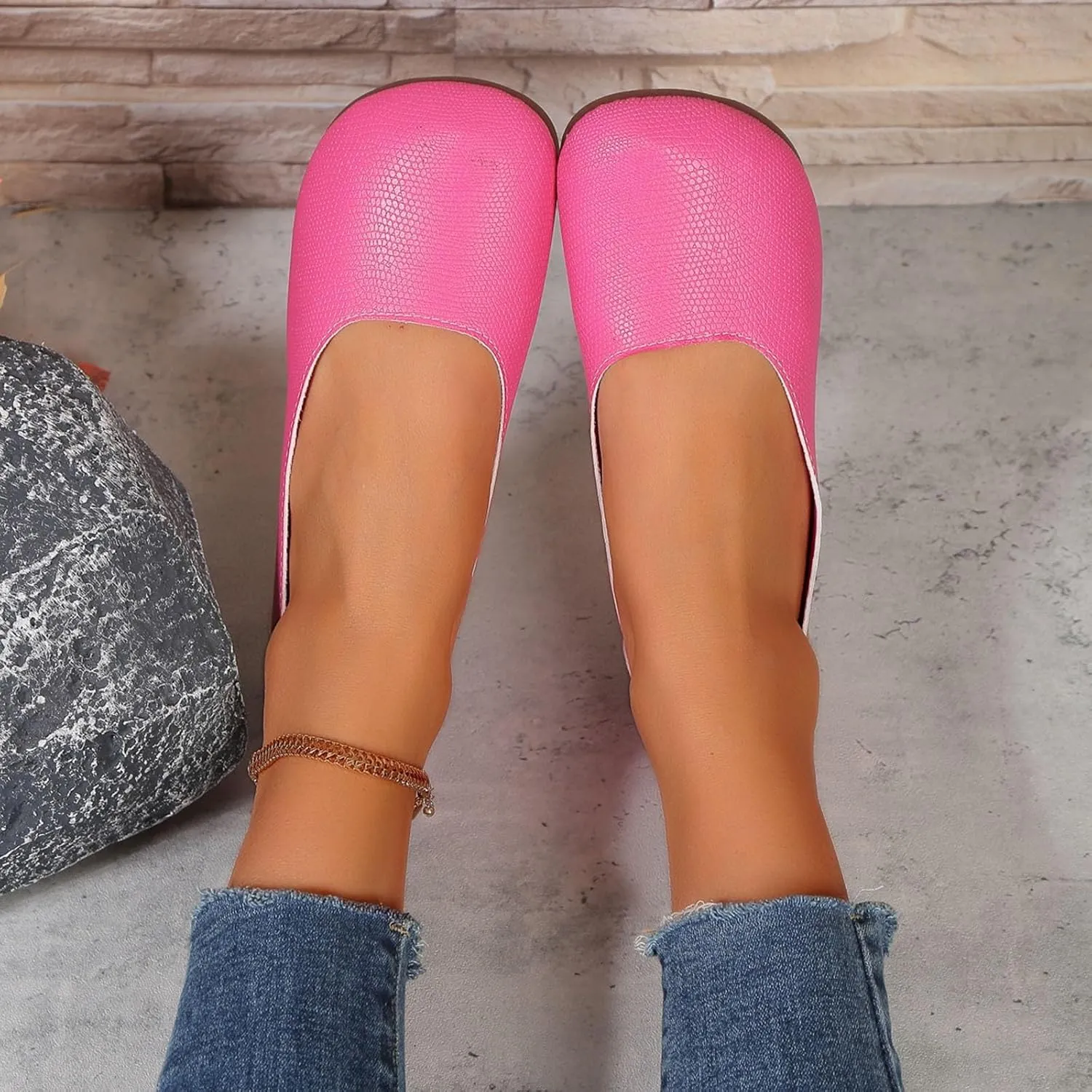 Flat Shoes for Women Casual Loafers Ballet Flats Comfortable Lightweight Shoes Round Toe Work Shoe Non Slip Sandals Dressy Casual