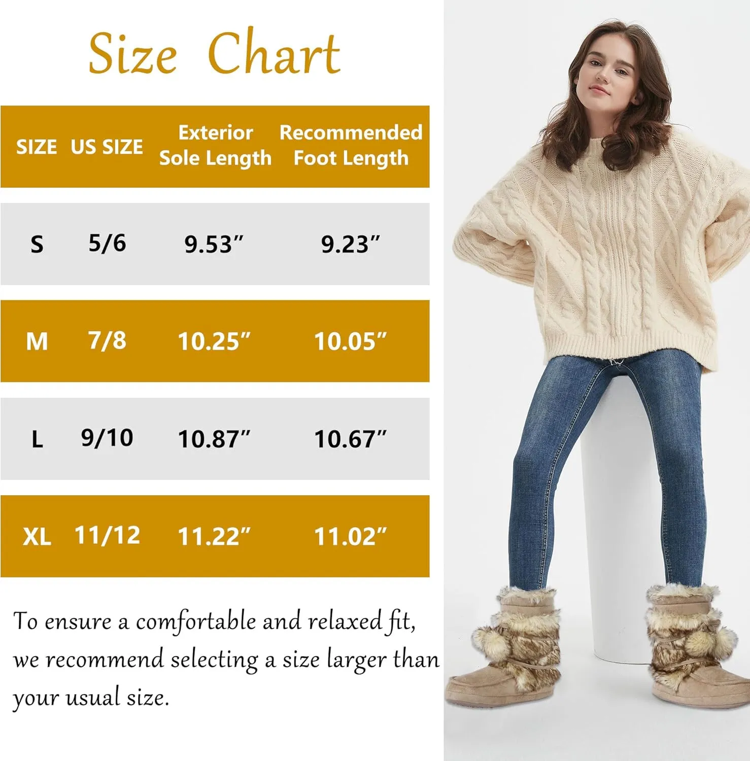 Fluffy Slippers for Women Cute Warm Indoor Bootie Slippers with Pompoms Non-slip House Home Boots