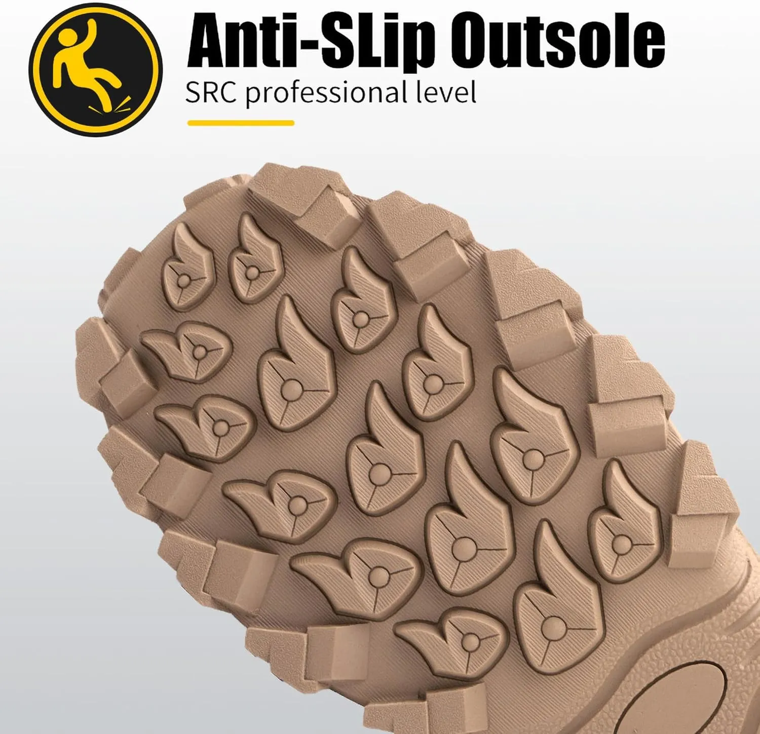 FUDYNMALC Steel Toe Work Boots for Men: Slip Resistant Mens Safety Shoes Indestructible Construction - Comfortable Breathable Working Footwear