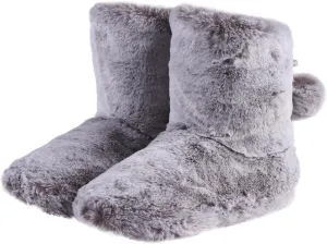 Furry Plush Slipper Booties for Women Warm Fur House Slippers with Anti-slip Sole Home Bedroom Indoor House Boots