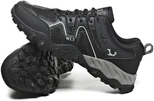 GEXECEUSS Hiking Shoes Men Lightweight Outdoor Wading Breathable Sneakers Low-Top Anti Slip Shock Absorption Camping Walking Shoes
