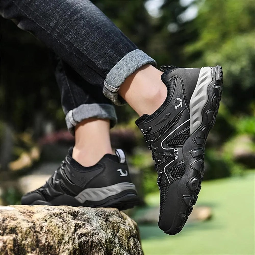 GEXECEUSS Hiking Shoes Men Lightweight Outdoor Wading Breathable Sneakers Low-Top Anti Slip Shock Absorption Camping Walking Shoes