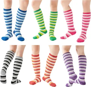 Gilbins Womens Thick Comfortable Soft Fuzzy Cozy Calf High Winter Plush Socks 6 Pairs Size 9-11