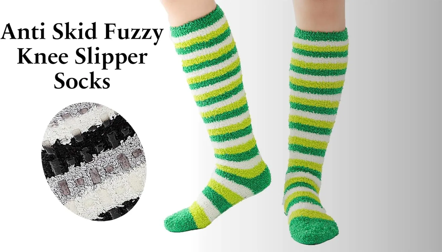 Gilbins Womens Thick Comfortable Soft Fuzzy Cozy Calf High Winter Plush Socks 6 Pairs Size 9-11
