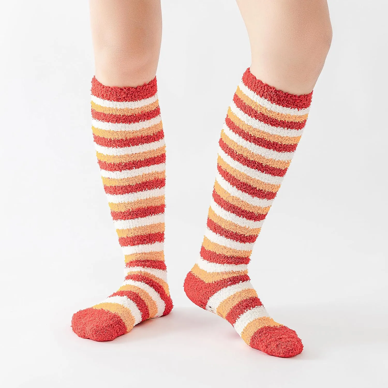 Gilbins Womens Thick Comfortable Soft Fuzzy Cozy Calf High Winter Plush Socks 6 Pairs Size 9-11