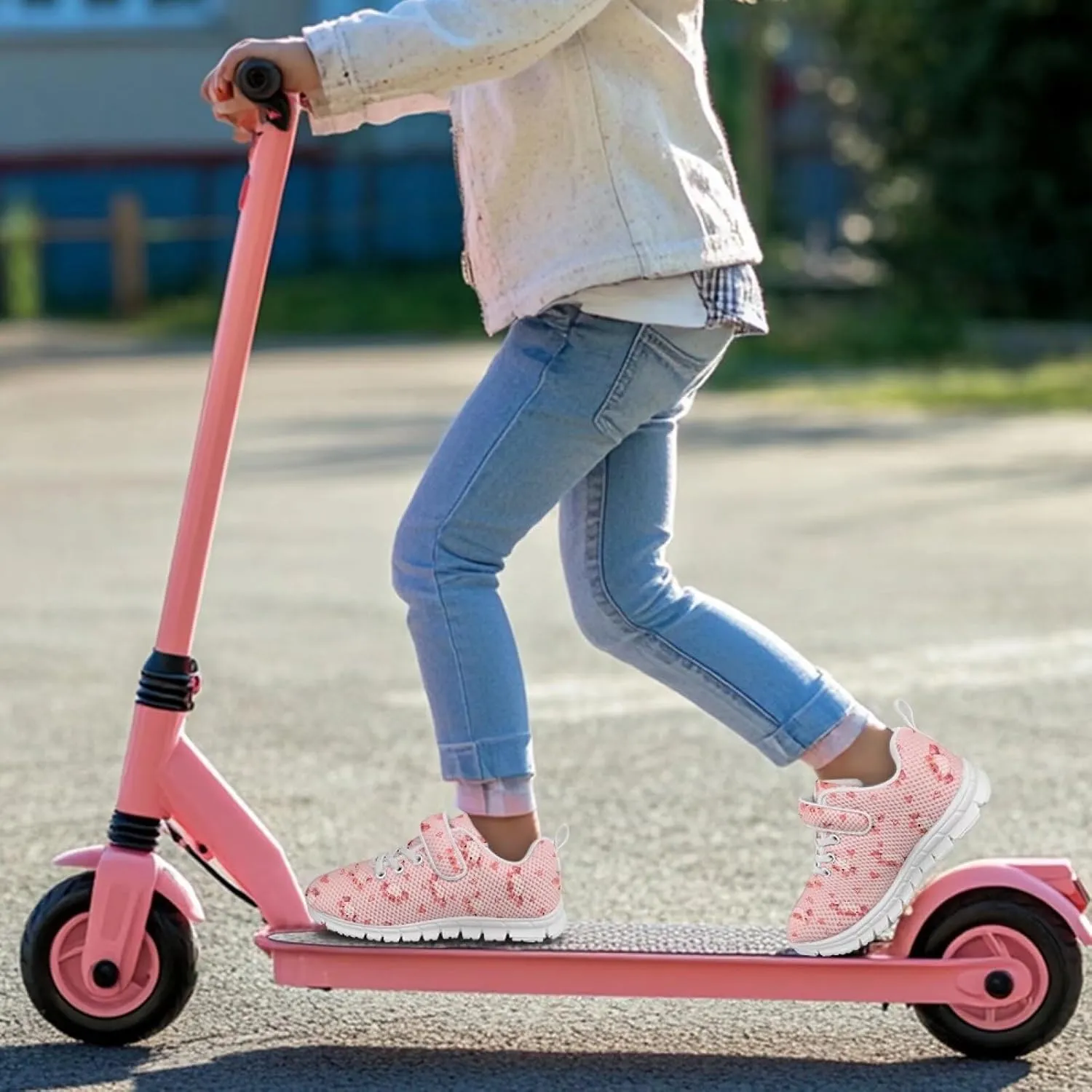 Girls Active Sneakers Boys Running Shoes Kids Slip On Trainers