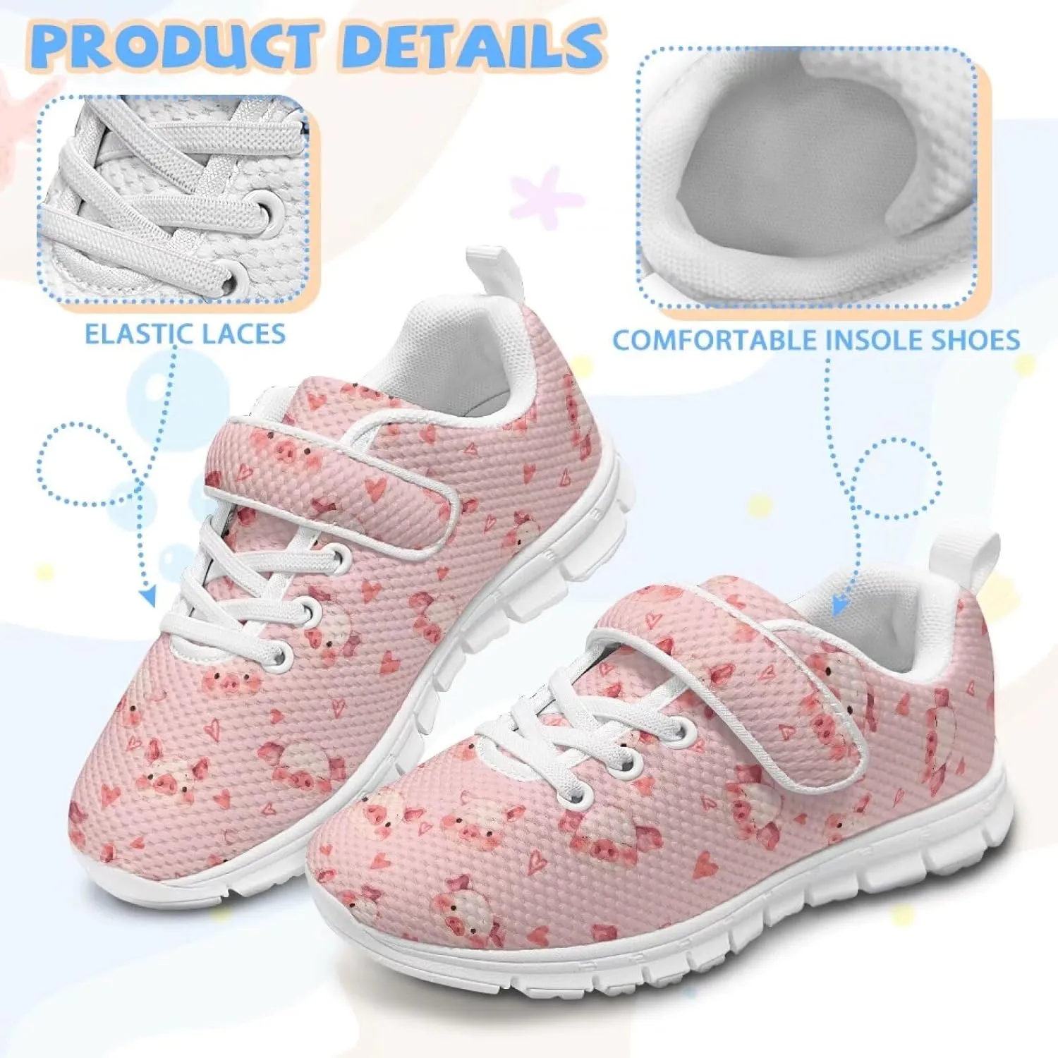 Girls Active Sneakers Boys Running Shoes Kids Slip On Trainers
