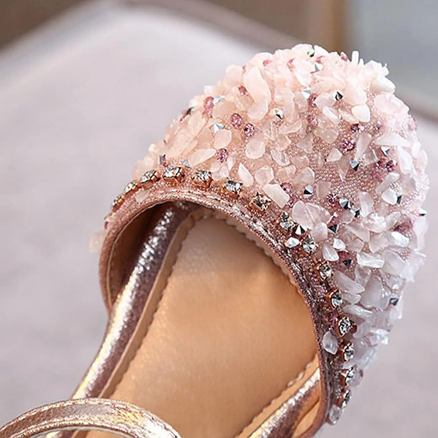 Girls Dress Sandals Sequins Loafers Slide Shoes Baby Toddler Bow Barefoot Soft Sole Outdoor Dance Shoes Summer Trendy