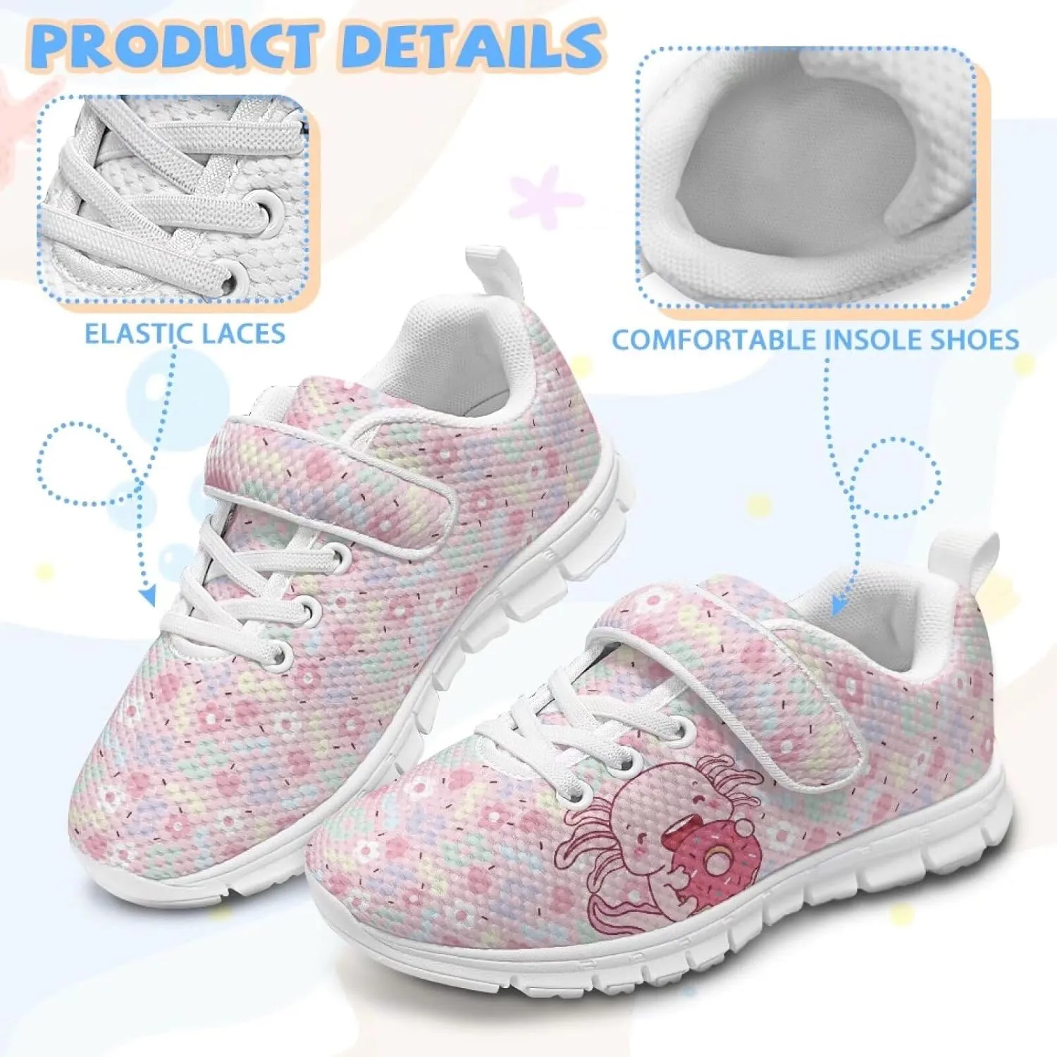 Girls Running Shoes Boys Athletic Trainers for Kids Toddler Teen