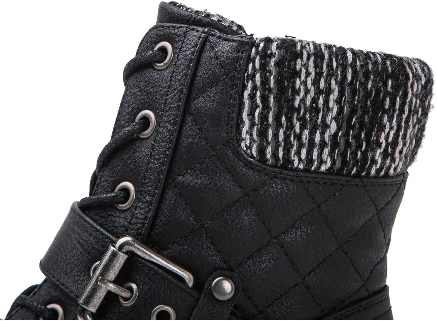 GLOBALWIN Women's Ankle Booties Fashion Combat Boots