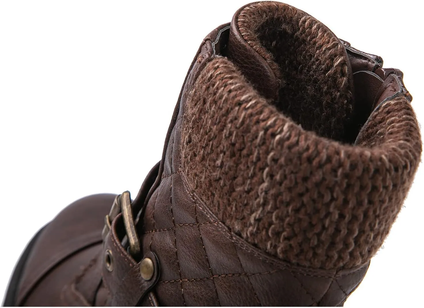 GLOBALWIN Women's Ankle Booties Fashion Combat Boots