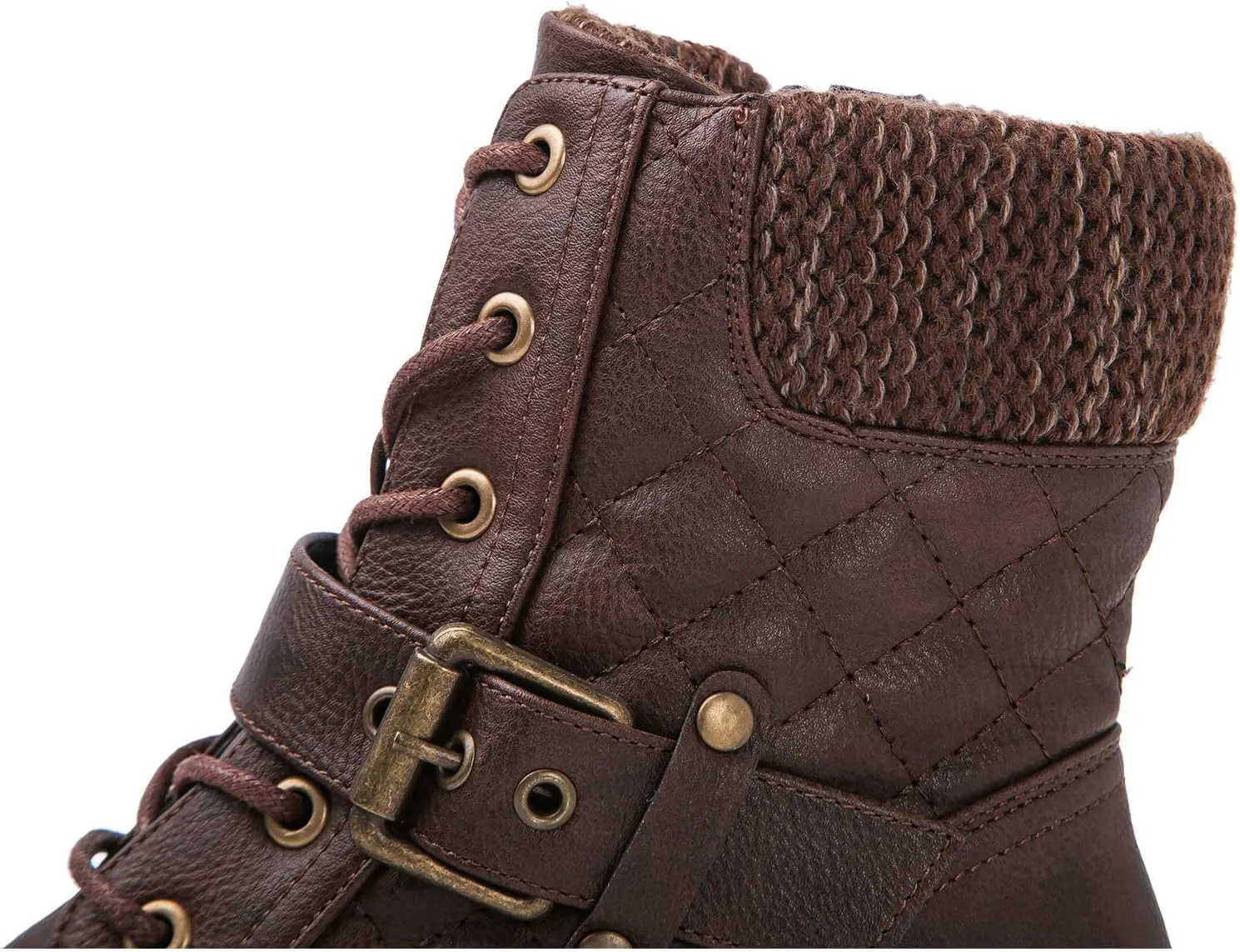 GLOBALWIN Women's Ankle Booties Fashion Combat Boots