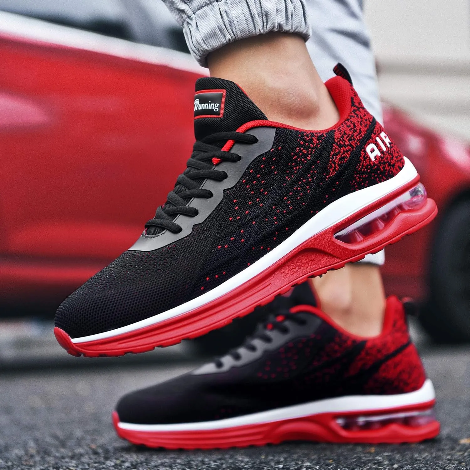 GOOBON Air Shoes for Men Tennis Sports Athletic Workout Gym Running Sneakers Size 7-12.5