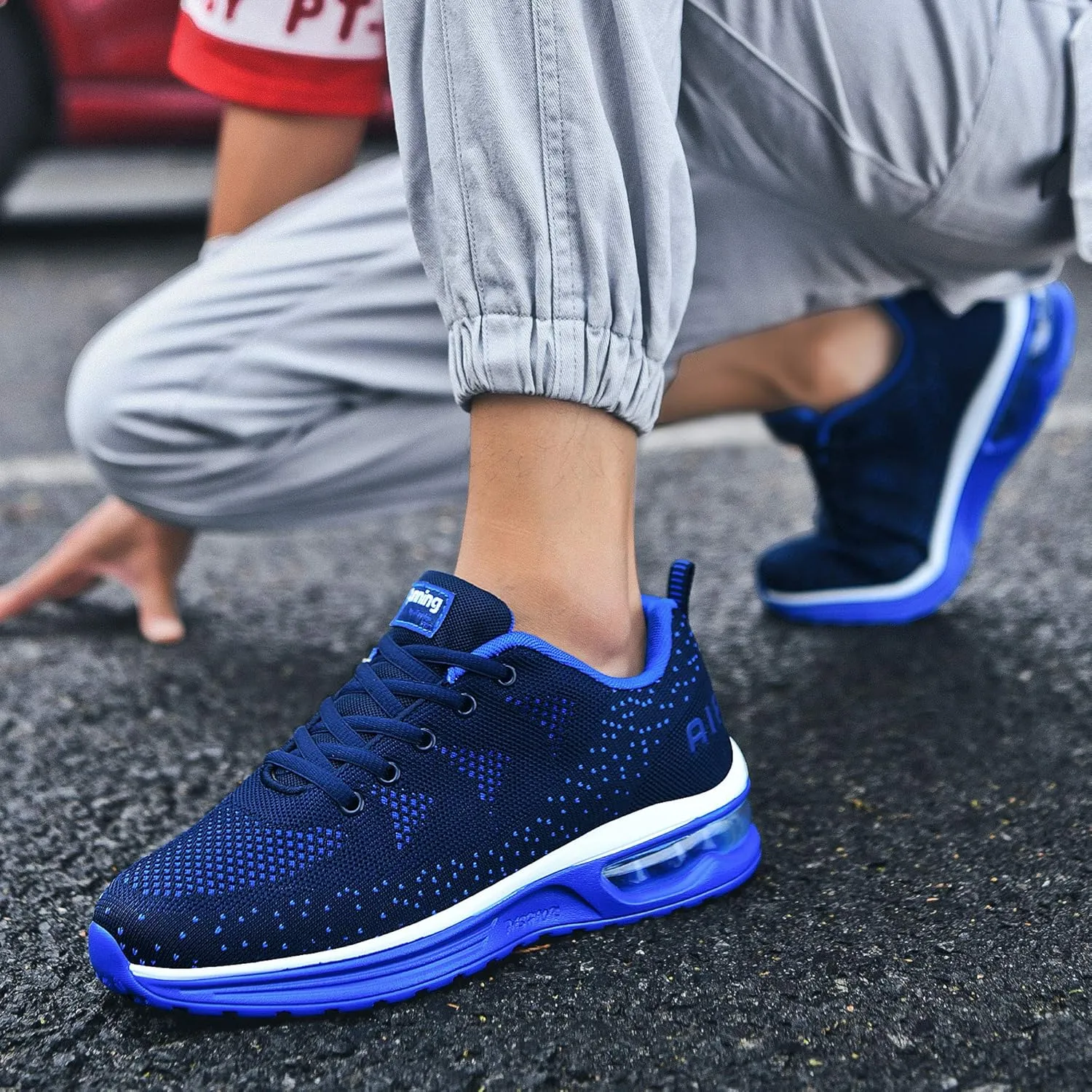 GOOBON Air Shoes for Men Tennis Sports Athletic Workout Gym Running Sneakers Size 7-12.5