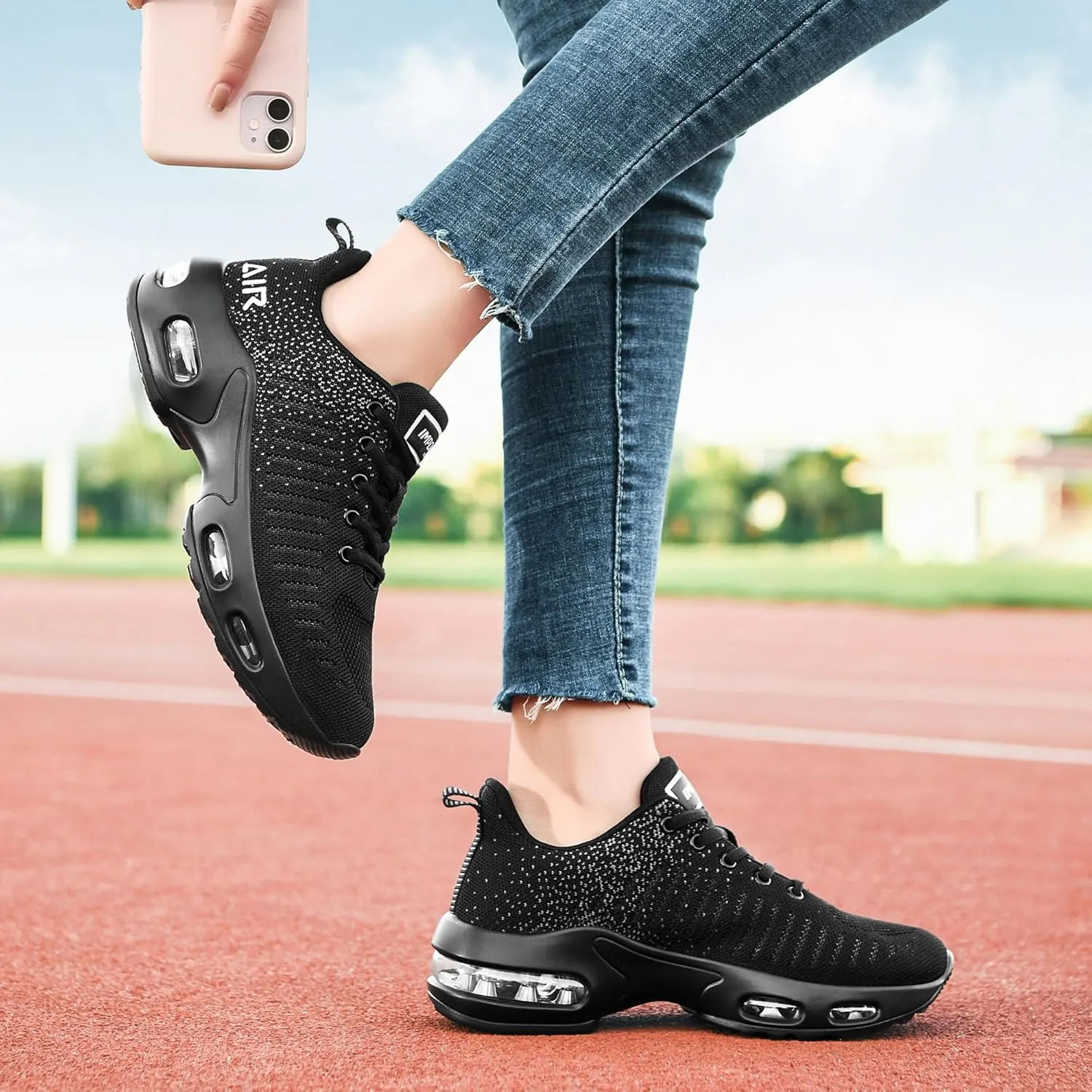 GOOBON Air Shoes for Women Tennis Sports Athletic Workout Gym Running Sneakers (Size 5.5-11)