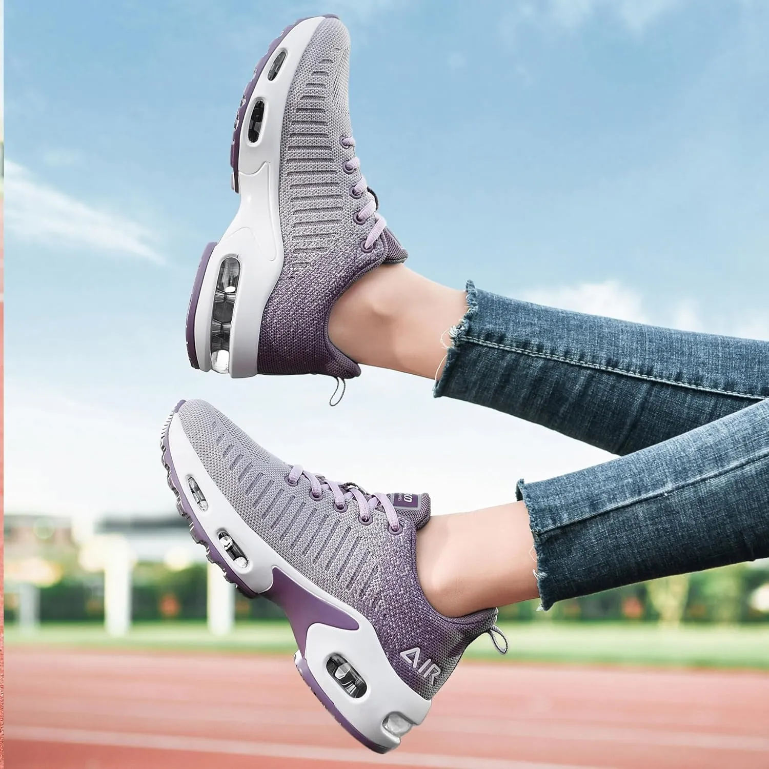 GOOBON Air Shoes for Women Tennis Sports Athletic Workout Gym Running Sneakers (Size 5.5-11)