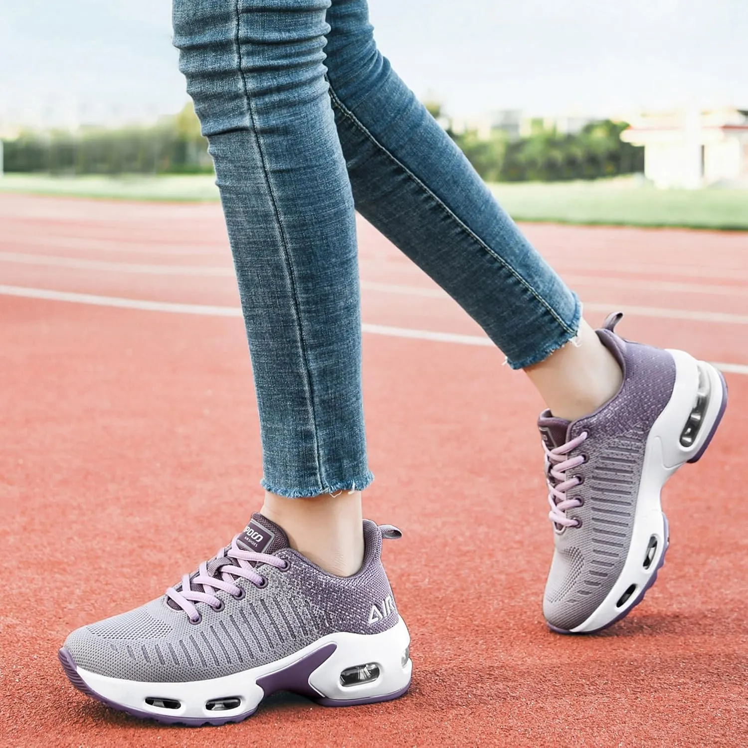 GOOBON Air Shoes for Women Tennis Sports Athletic Workout Gym Running Sneakers (Size 5.5-11)