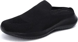 GOSPT Women's Backless Slip on Mesh Sneakers Shoes Ladies Comfortable House Slippers