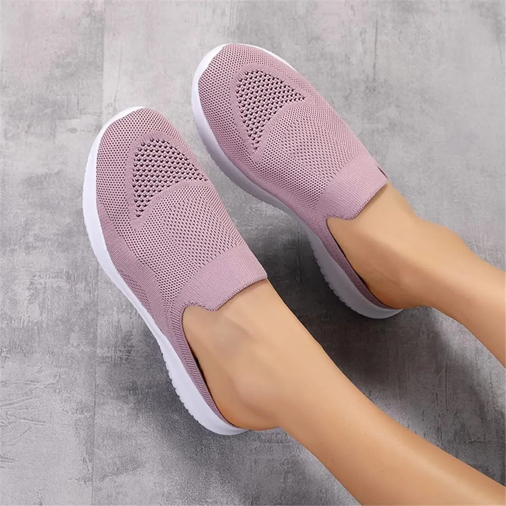 GOSPT Women's Backless Slip on Mesh Sneakers Shoes Ladies Comfortable House Slippers