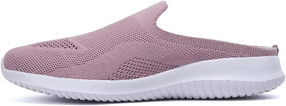 GOSPT Women's Backless Slip on Mesh Sneakers Shoes Ladies Comfortable House Slippers