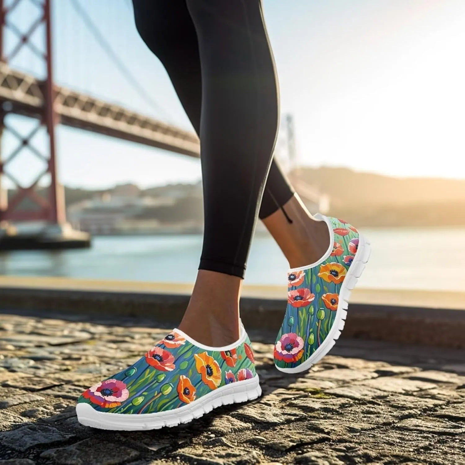 GOSTONG Womens Slip on Casual Loafers Lightweight Comfort Walking Shoes Outdoor Non Slip Travel Hiking Sneakers US 5.5-11.5