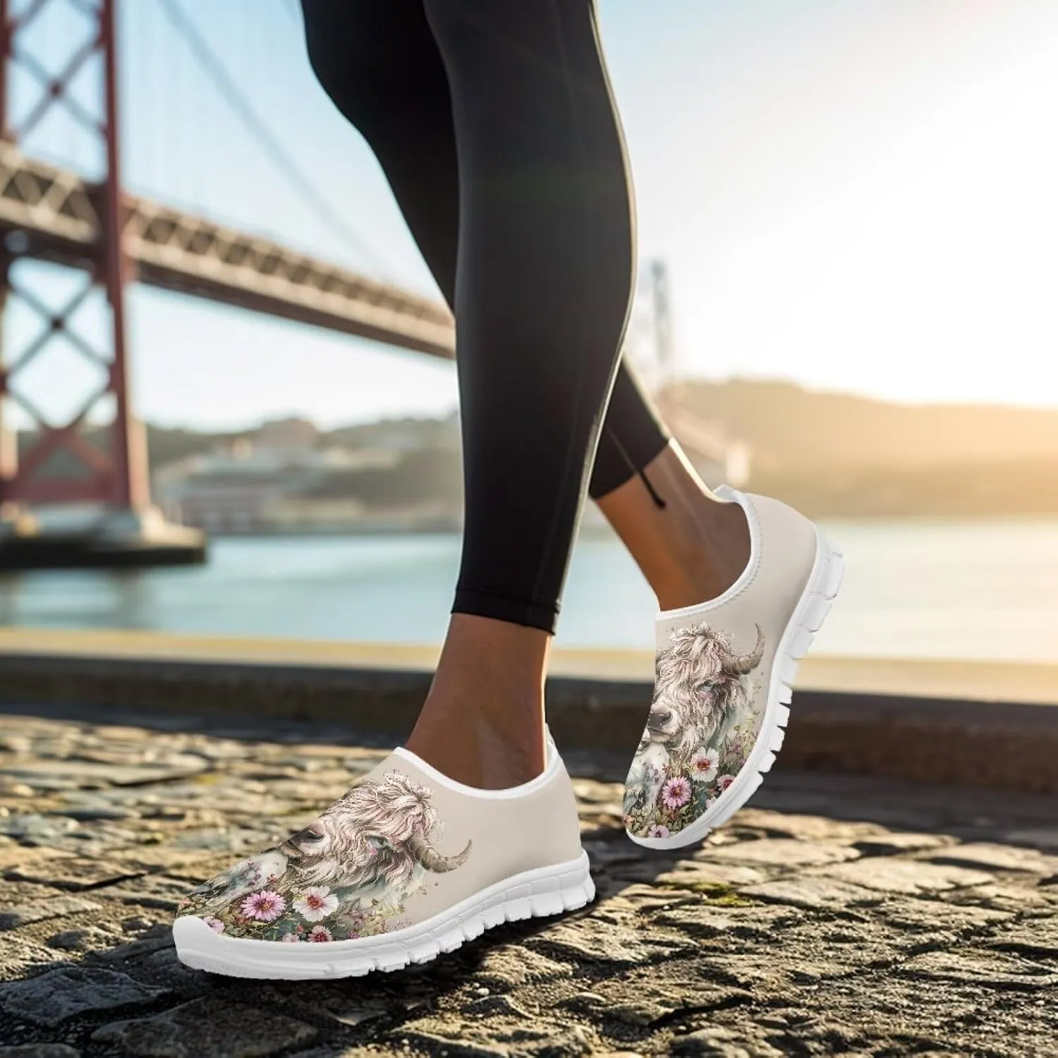 GOSTONG Women's Slip On Loafers Low Top Soft Casual Travel Walking Shoes from Daughter Son for Mom Grandma White Size 5.5-11.5