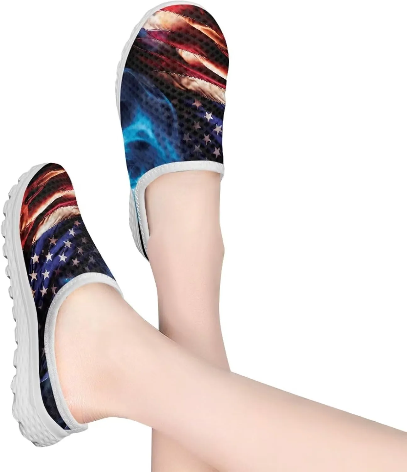 Half-Shoe Slippers Casual Sports Shoes Slip-On Walking Mules with Indoor Outdoor Anti-Skid Sole for Women