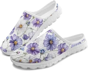 Half-Shoe Slippers Casual Sports Shoes Slip-On Walking Mules with Indoor Outdoor Anti-Skid Sole for Women